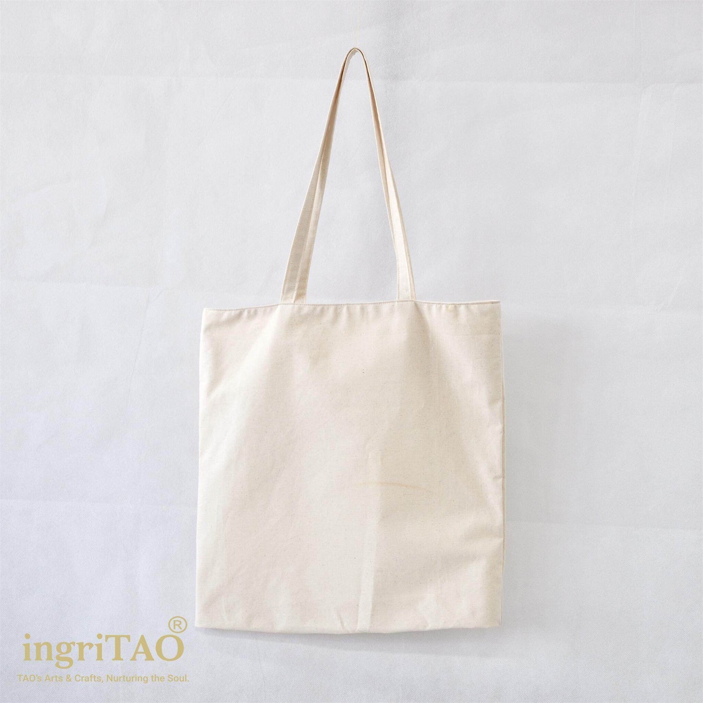 ingriTAO Applique Dresden Canvas Shopping Tote Bag - ingriTAO
