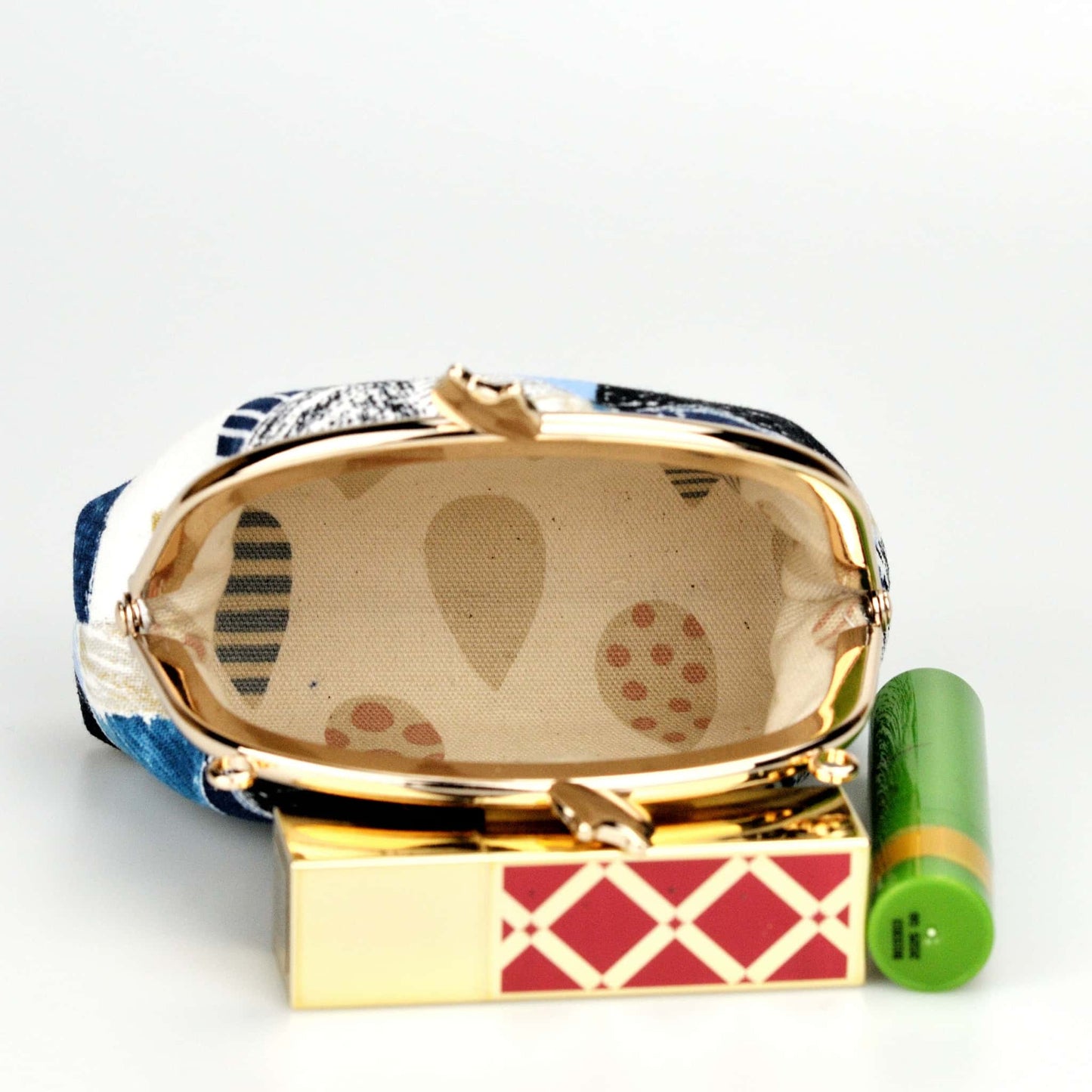 ingriTAO Cezanne Log Cabin style Mini Kiss - Lock Coin Purse - ingriTAO