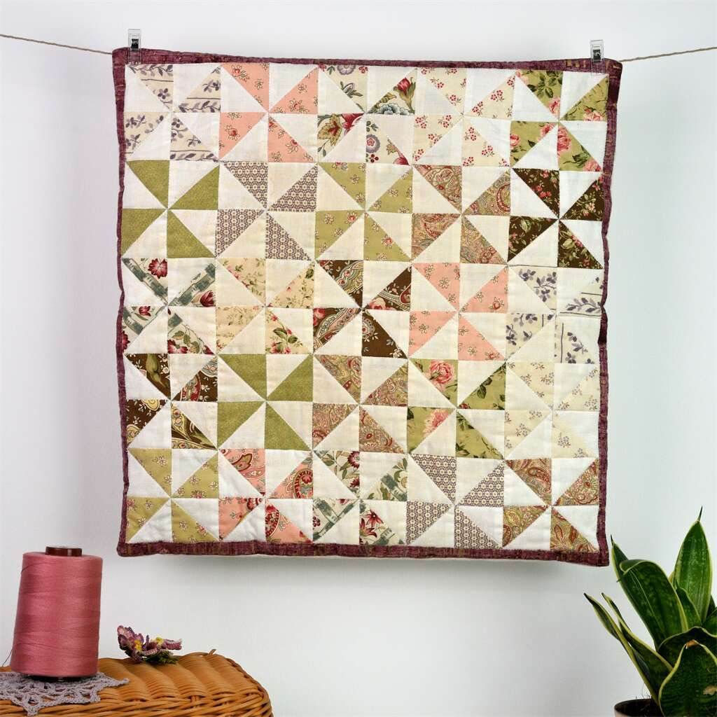 ingriTAO Handcrafted HSTs Patchwork Cushion Cover Pillow Cover - ingriTAO
