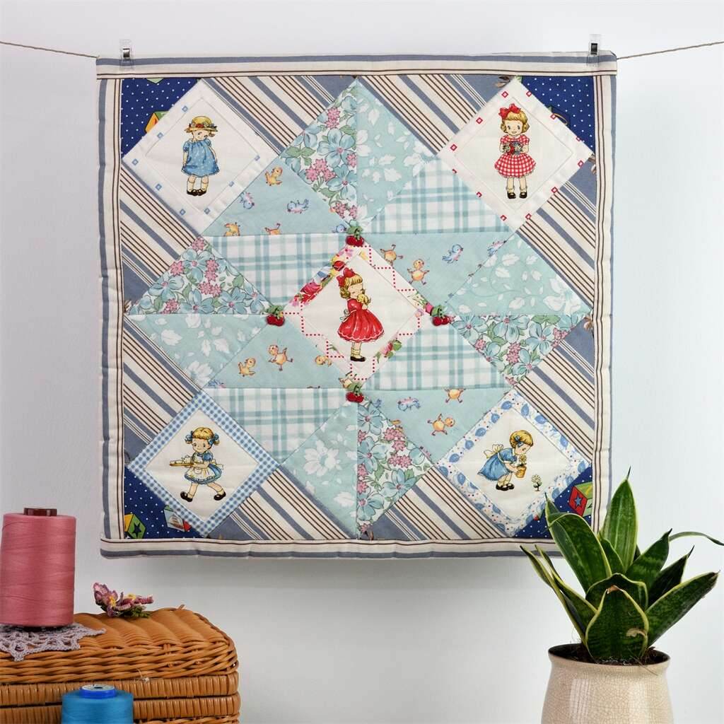 ingriTAO Handcrafted Nine - Patches Patchwork Cushion Cover Pillow Cover - ingriTAO