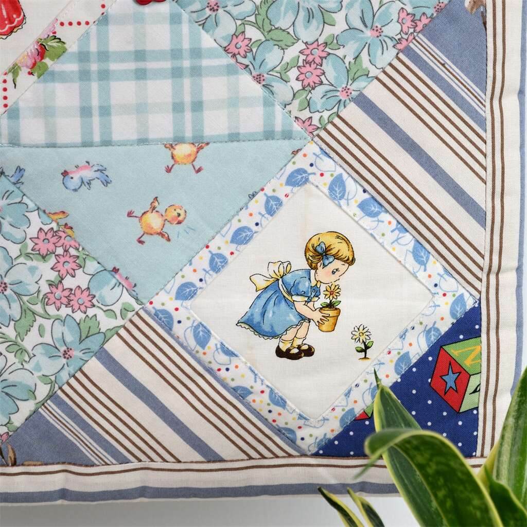 ingriTAO Handcrafted Nine - Patches Patchwork Cushion Cover Pillow Cover - ingriTAO