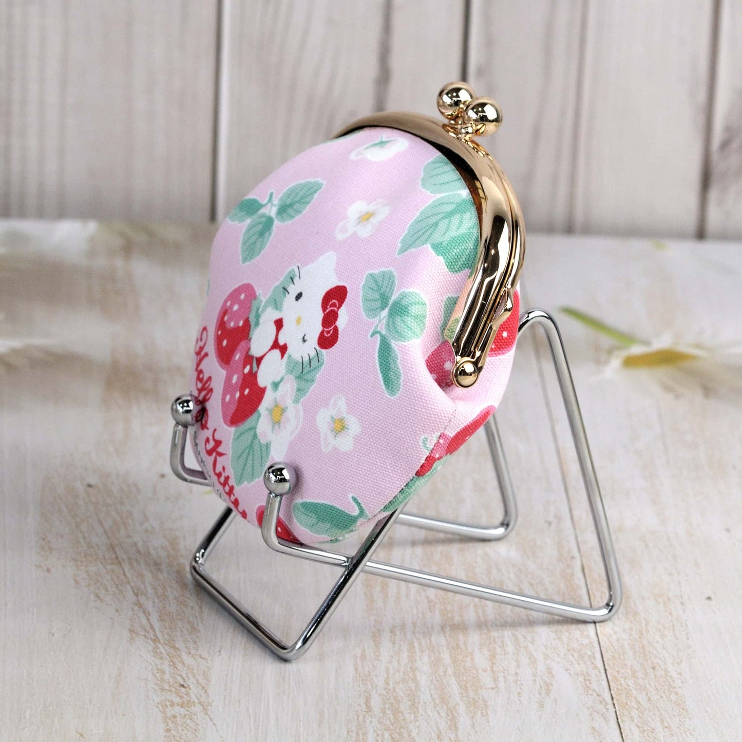 ingriTAO Hello Kitty Style Kiss Lock Coin Purse Side- ingriTAO