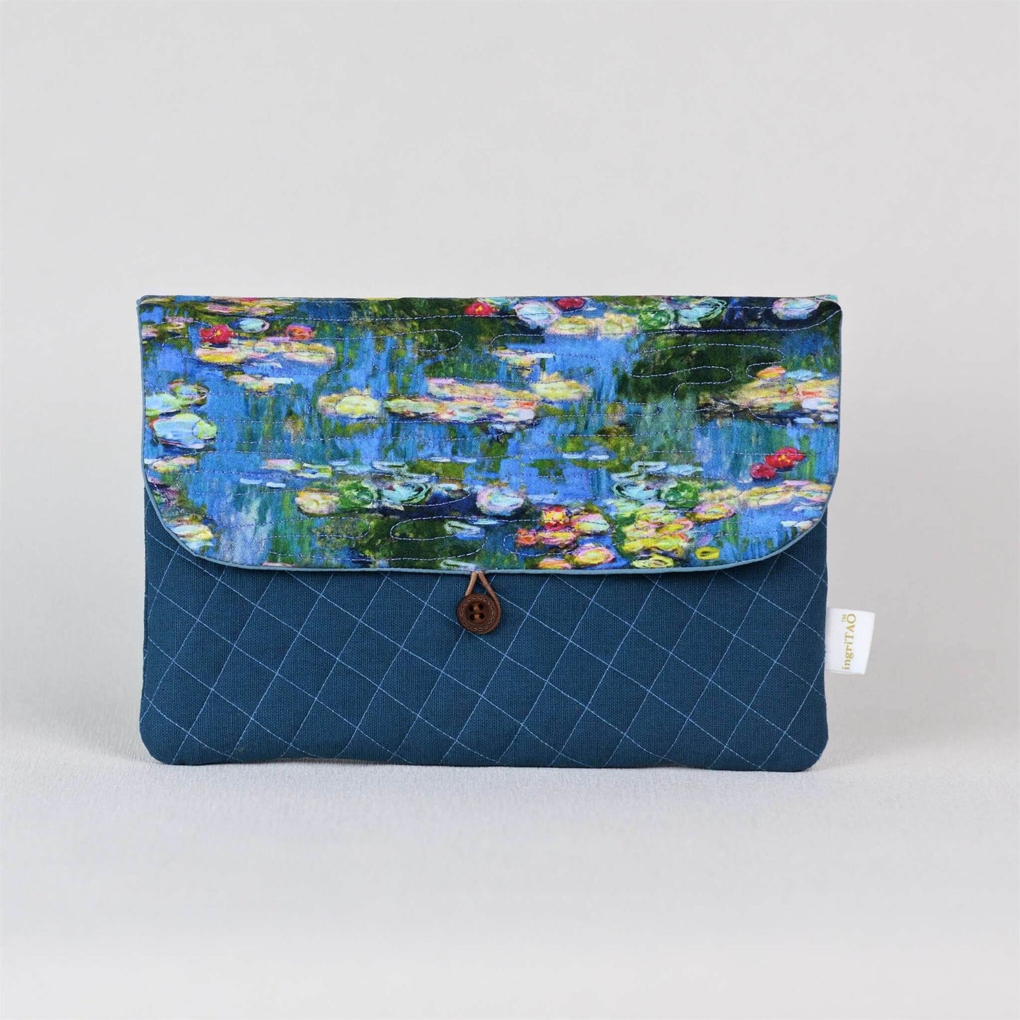 ingriTAO Monet IPAD Mini Quilted Padded Sleeve Front- ingriTAO