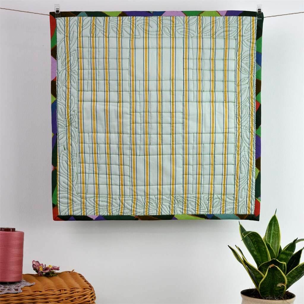 ingriTAO Patchwork Quilted Seat Cushion Chair Pad Squares and Rectangles Pattern - ingriTAO