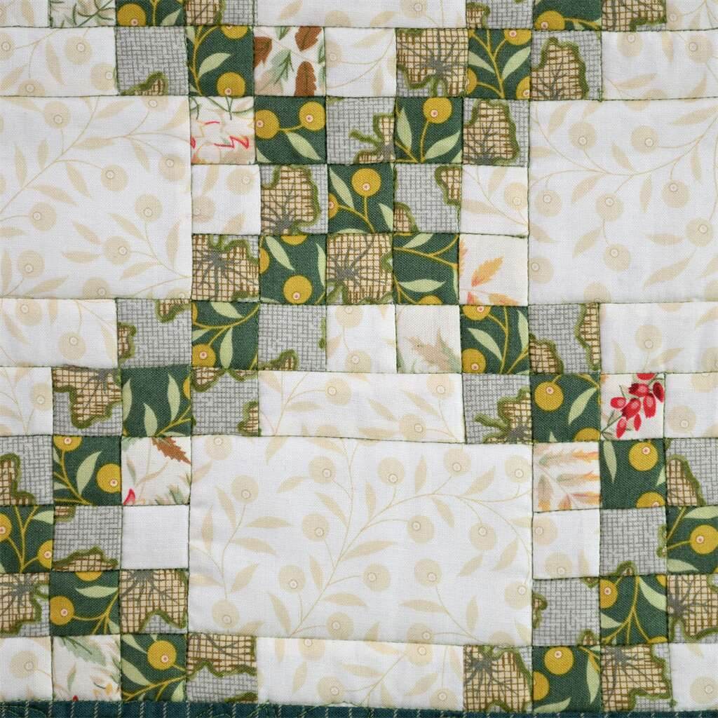 ingriTAO Patchwork Quilted Seat Cushion Chair Pad Squares and Rectangles Pattern - ingriTAO