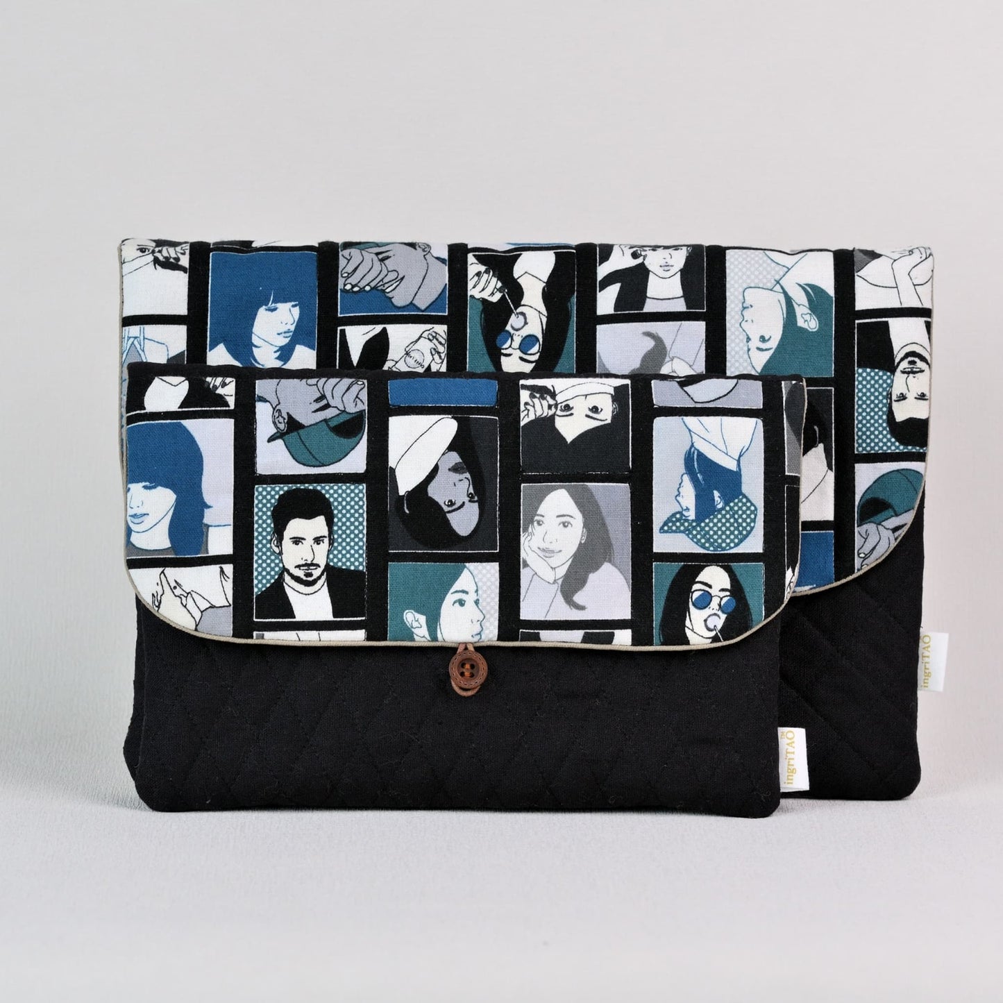 ingriTAO Pop Art iPAD Quilted Padded Sleeve for Ipad Air and Ipad Mini- ingriTAO