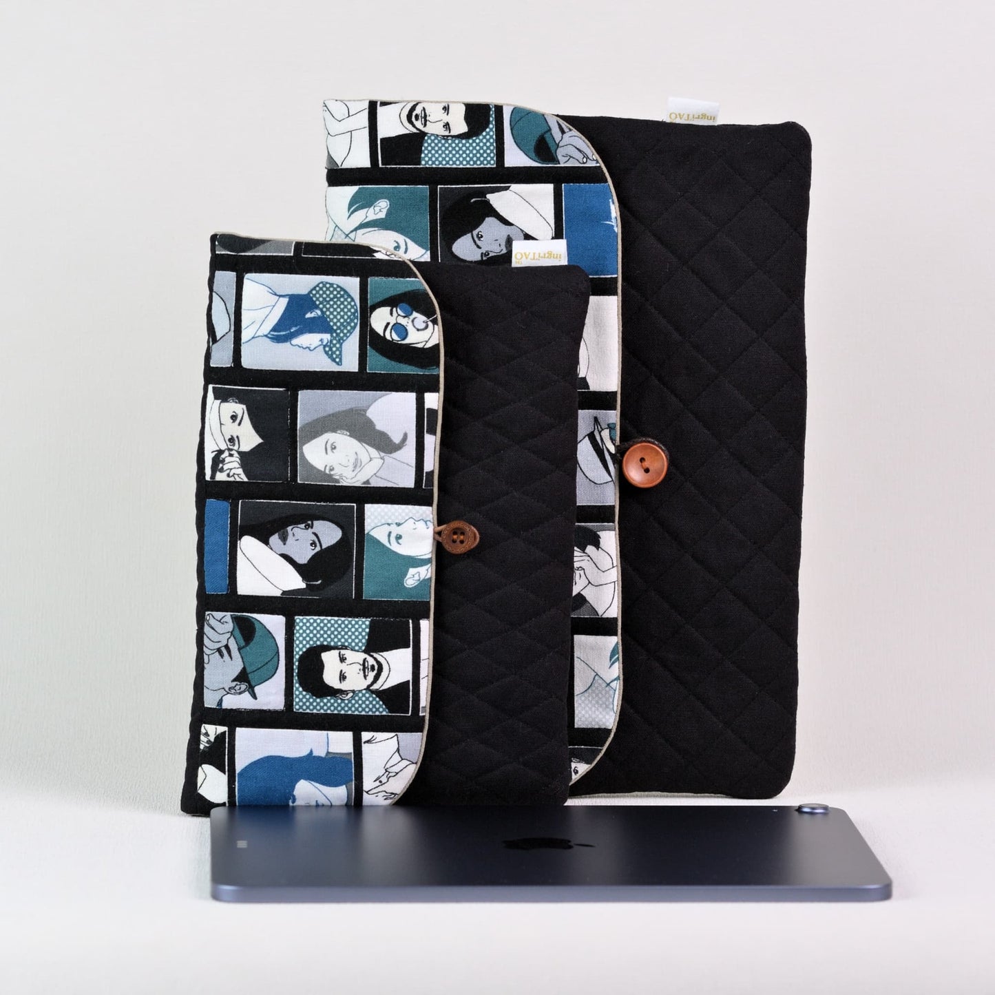 ingriTAO Pop Art iPAD Quilted Padded Sleeve for Ipad Air and Ipad Mini - ingriTAO