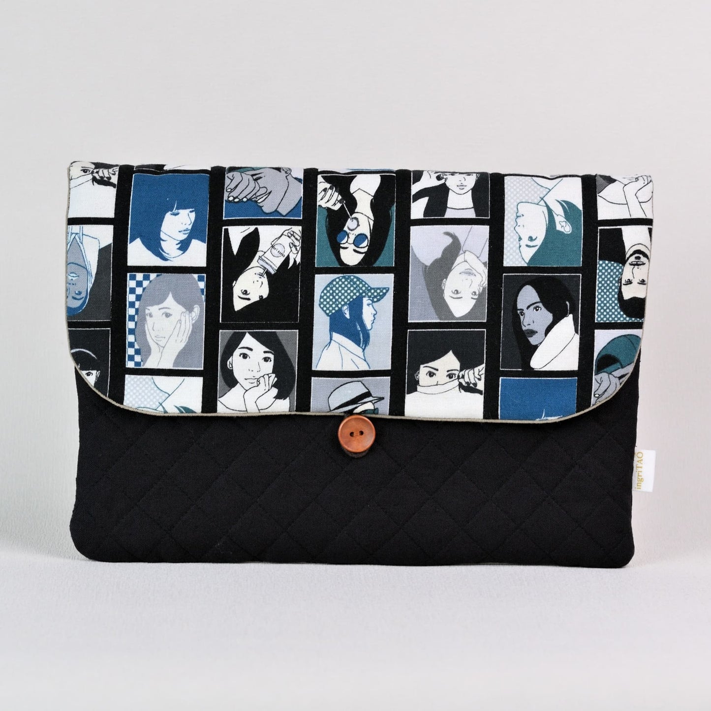ingriTAO Pop Art iPAD Quilted Padded Sleeve Front - ingriTAO