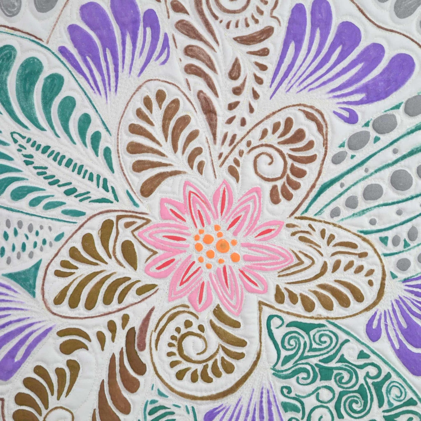 ingriTAO Quilting Art " Quilted Reflections " Wall Hanging Centerpiece - ingriTAO