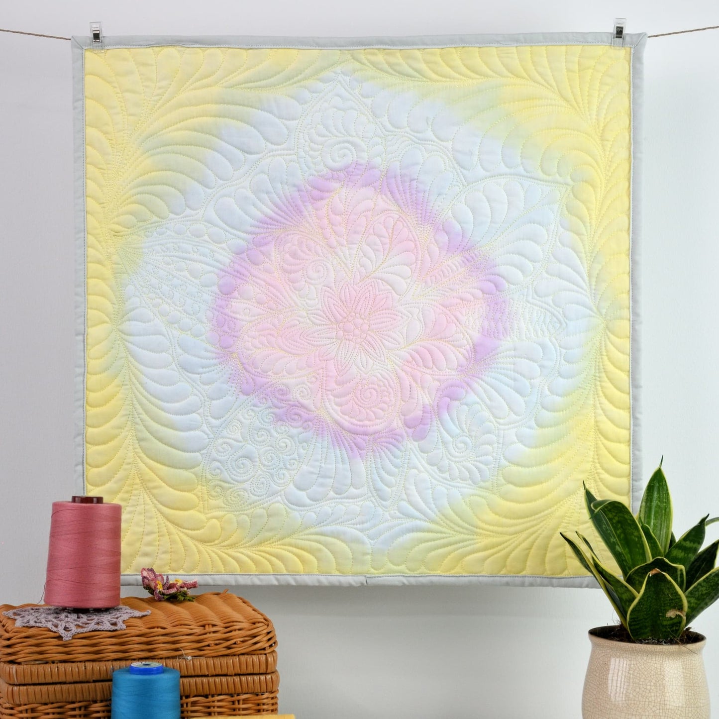 ingriTAO Quilting Art " Quilted Reflections " Wall Hanging - ingriTAO