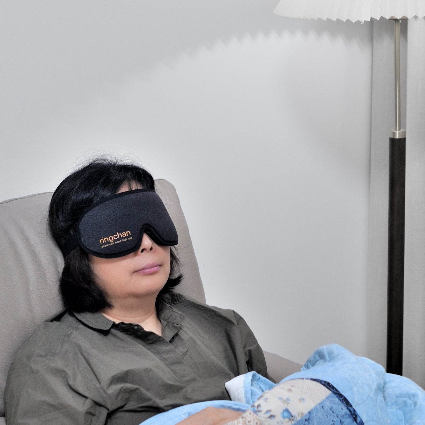 ringchan True Blackout Eye Masks for Sleeping - Jet Black - ingriTAO