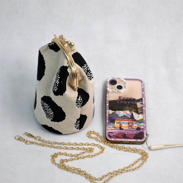 Metal Frame Purse Kiss Lock Coin Purse Card Purse Cellphone Purse Mobile Phone Purse- ingriTAO
