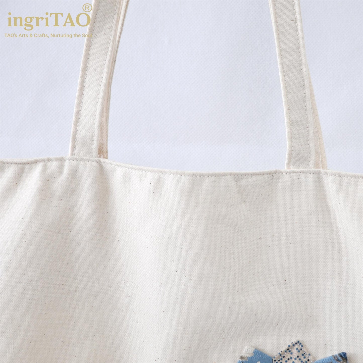 ingriTAO Applique Dresde Sac fourre-tout en toile