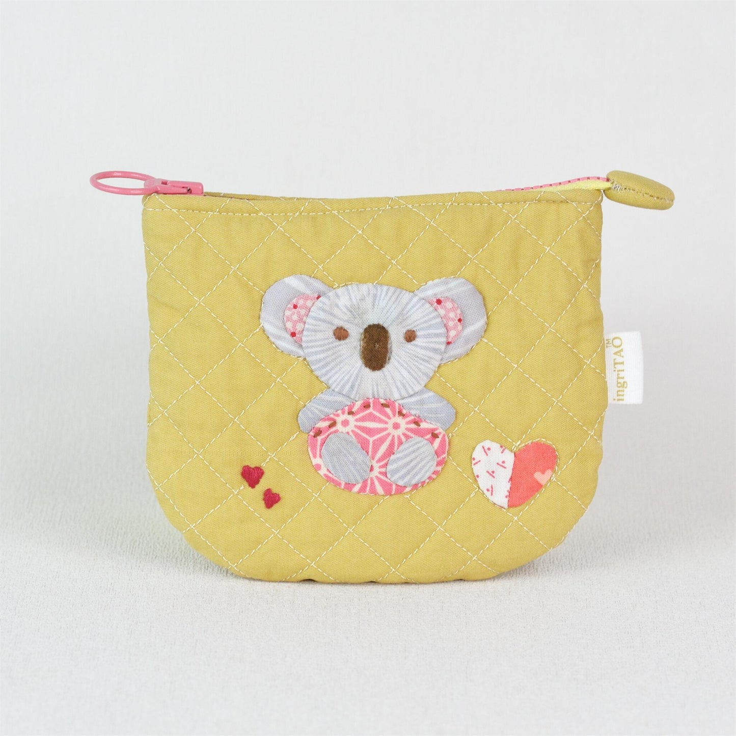 ingriTAO Koala Quilted Appliqued HandStitched Coin Purse front