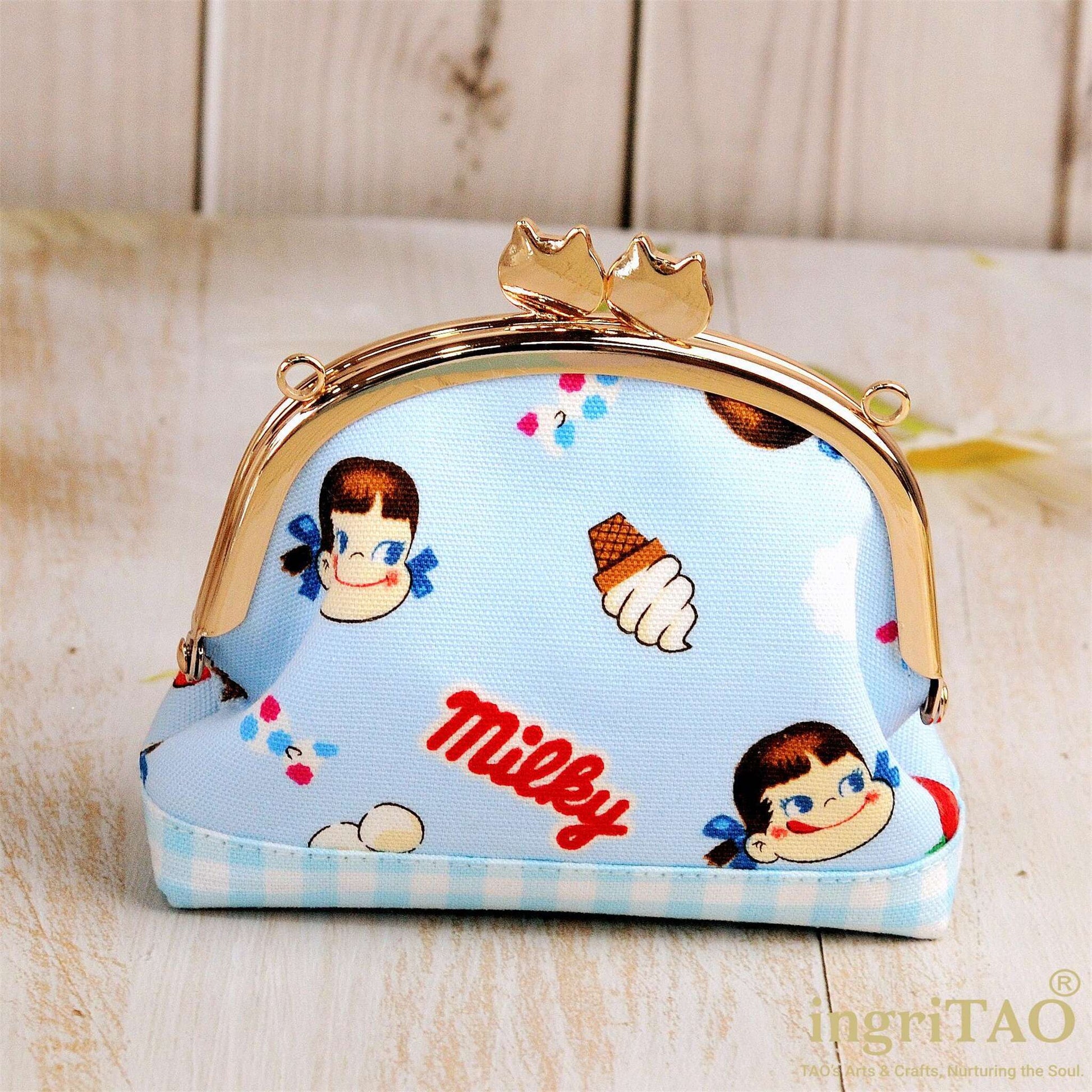 ingriTAO Milky Style Cute Mini Kiss Lock Coin Purse back