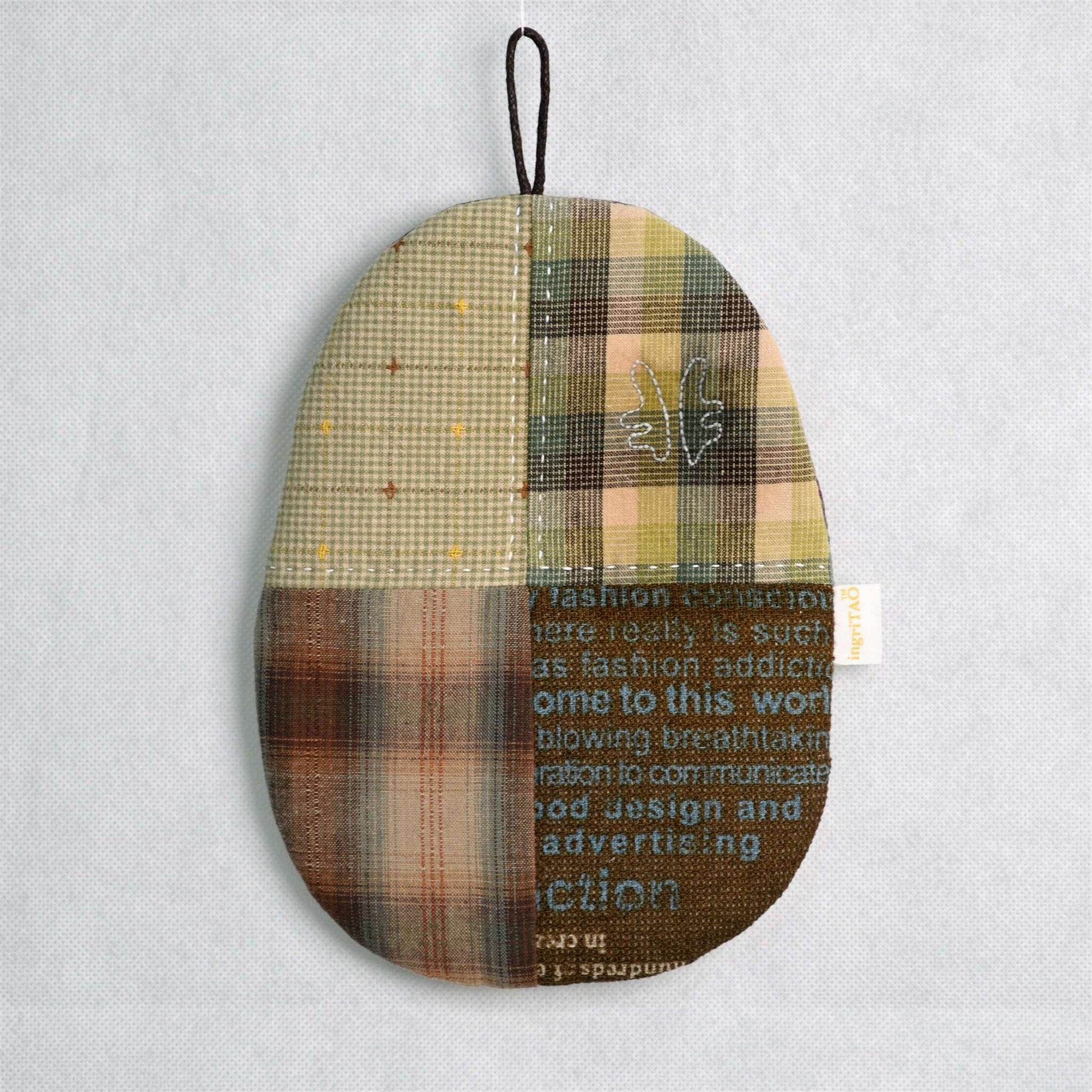 ingriTAO Ovoid Patchwork Pot Holder front