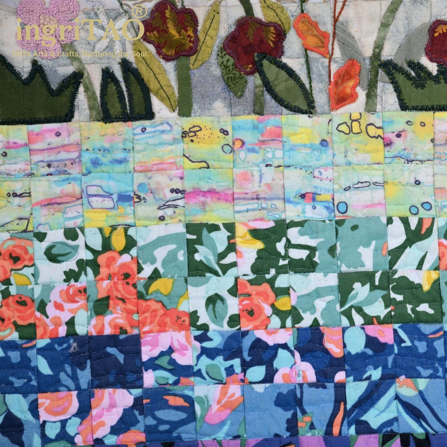 ingriTAO Quilting Art Harmony- in-Bloom bank