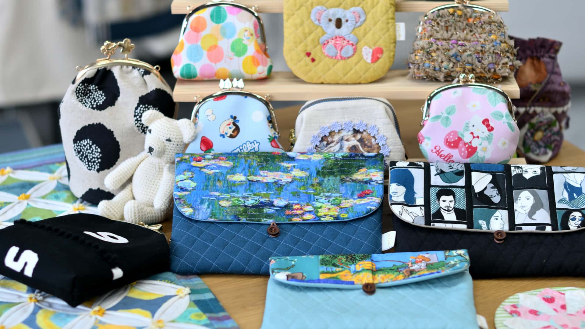 ingriTAO patchwork quilting handmade bags purse sleep mask ipad sleeve