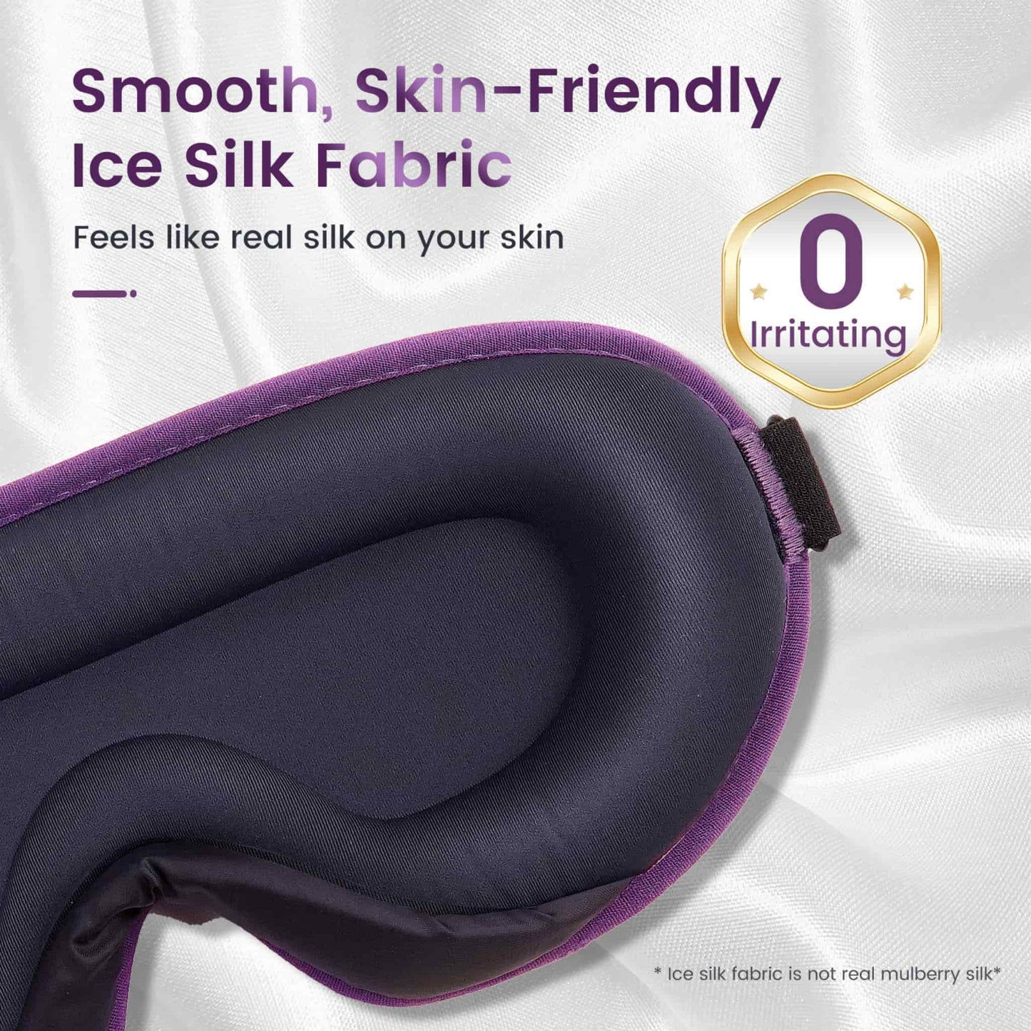 ringchan eye mask for sleep purple ice silk fabric comfortable for sensitive skin frindly