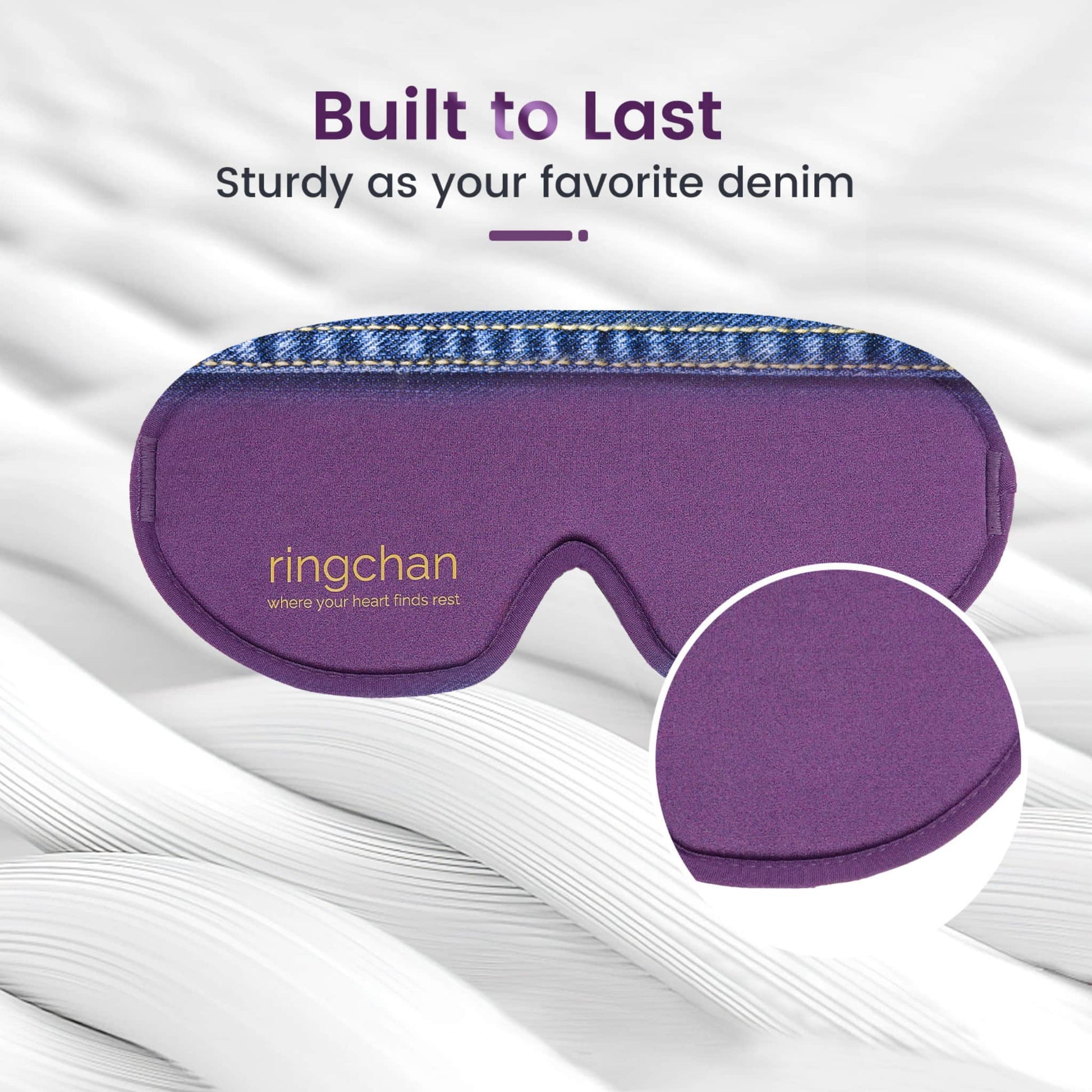 ringchan eye mask for sleep purple durable sturdy handwashing stitch