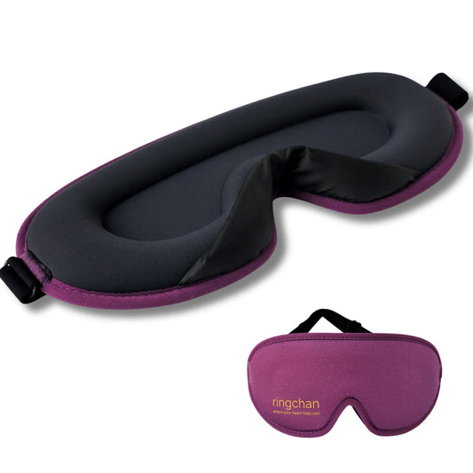 ringchan blackout meditation eye mask binking freely zero eye pressure meditation long haul flight nap yoga nidra  Savasana purple
