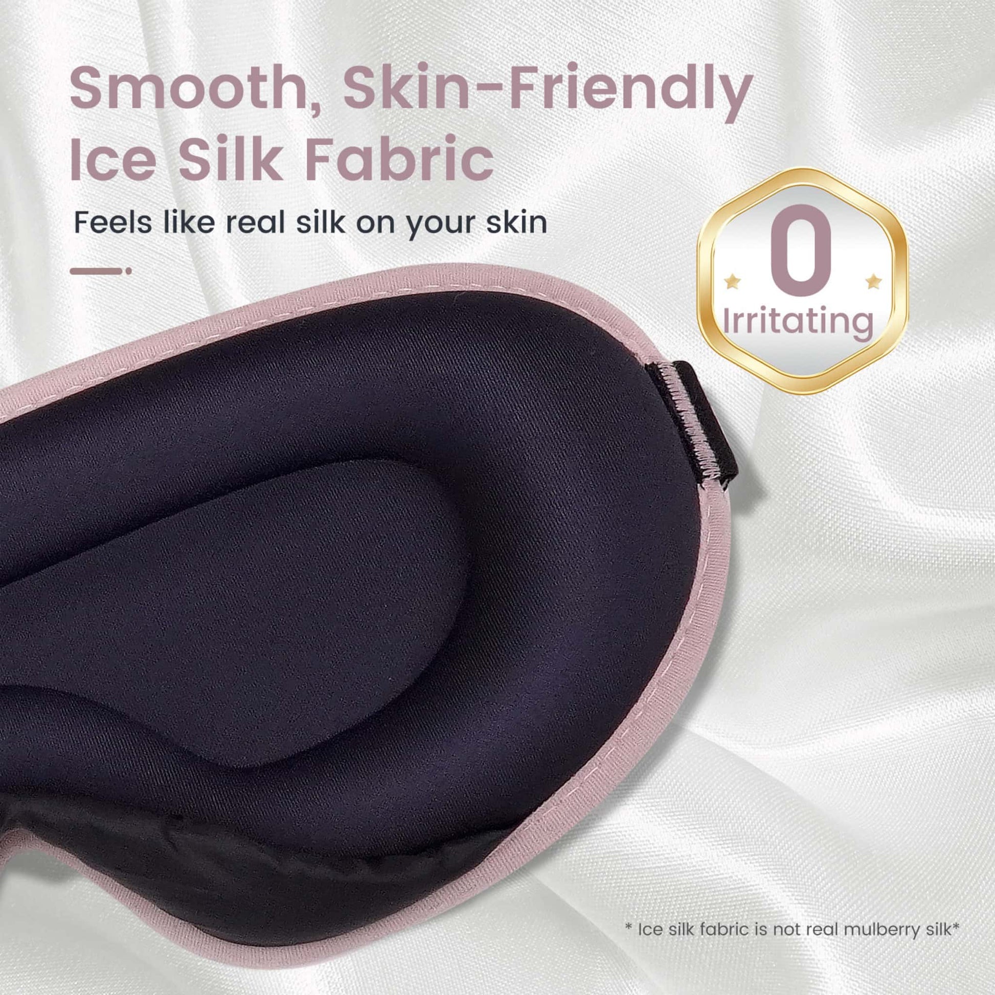 ingchan sleep eye mask for women men purple ice silk fabric no irritating