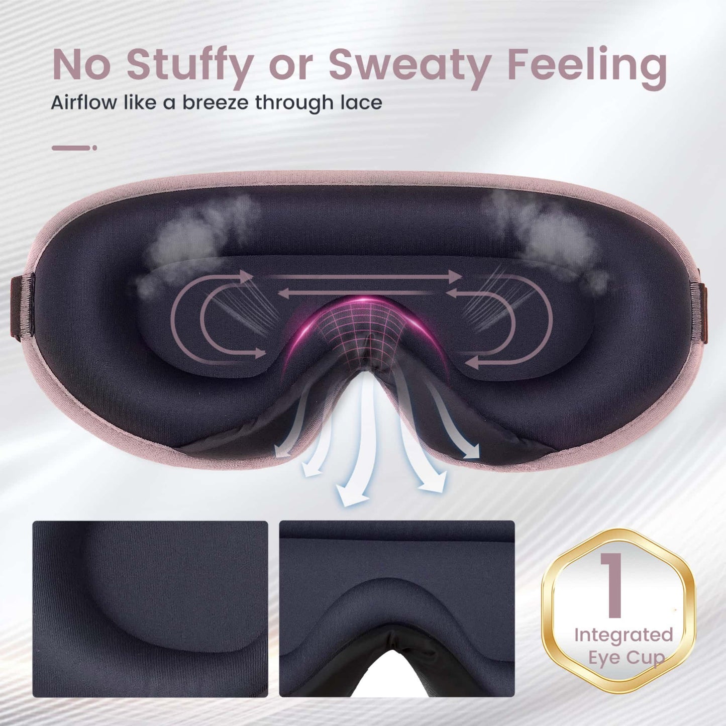 ingchan sleep eye mask for women men purple no sweaty stuffy feeling