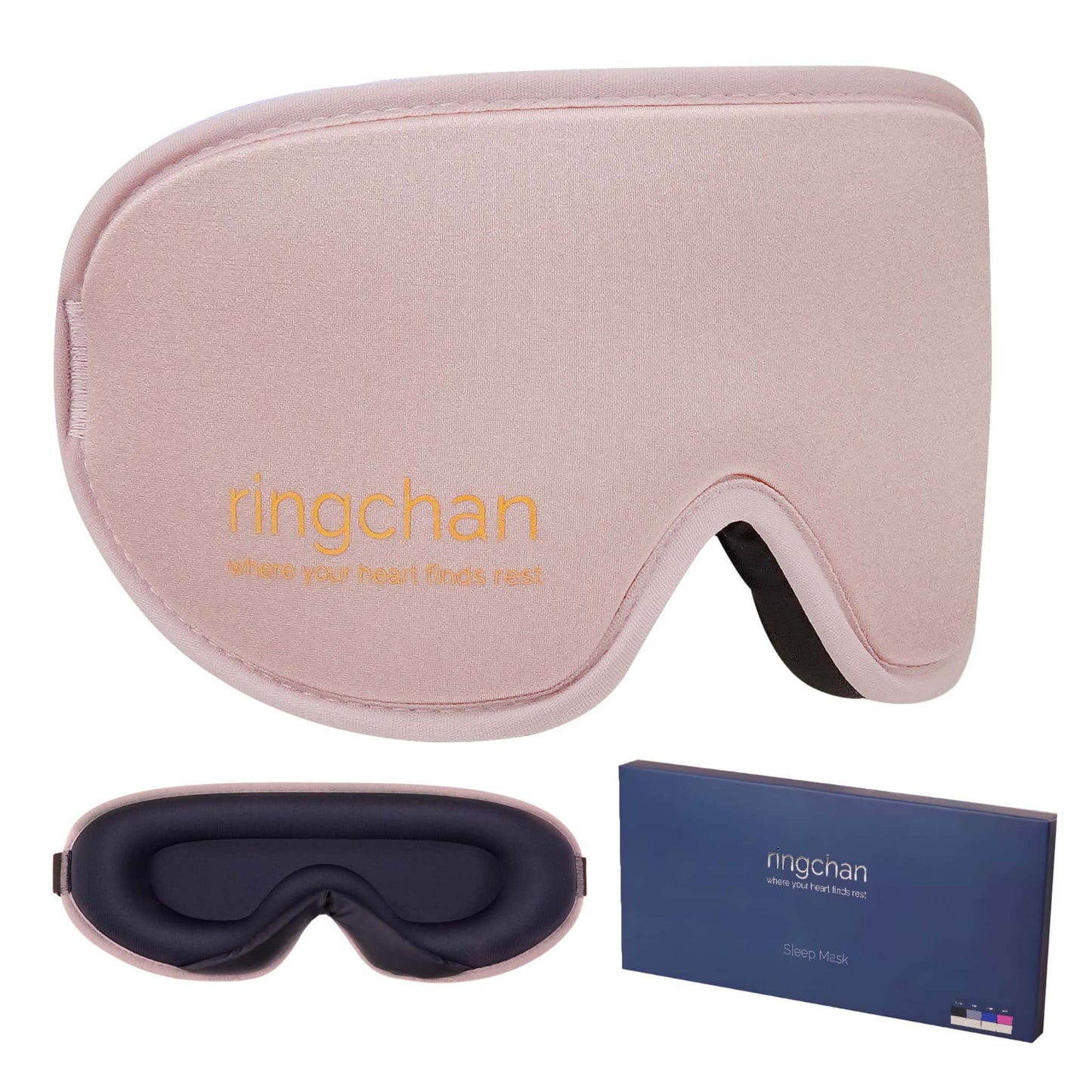 ingchan sleep eye mask for women men purple 3D contoured blackout blindfold for sleeping