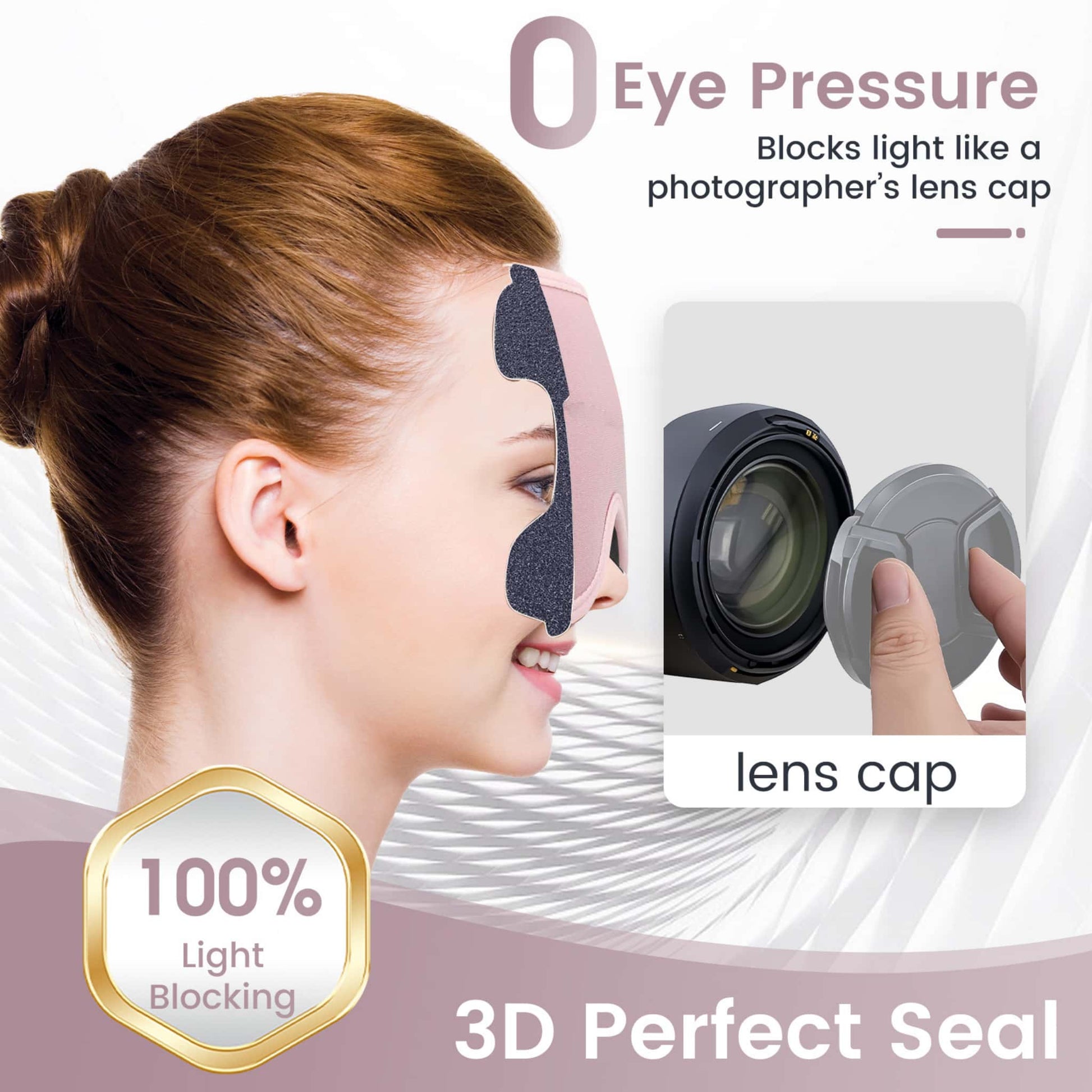 ingchan sleep eye mask for women men purple zero eye pressure