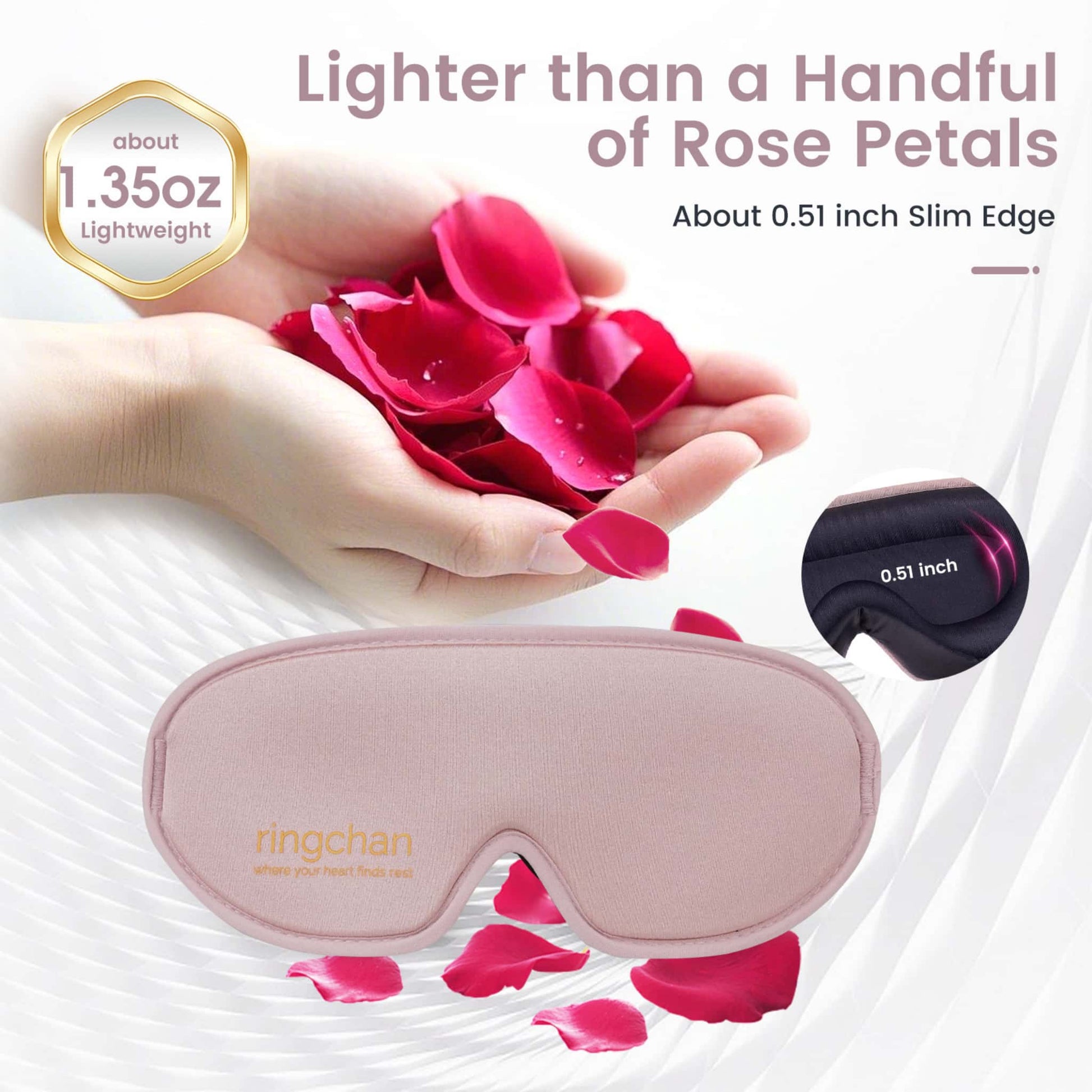 ingchan sleep eye mask for women men purple feather lightweight