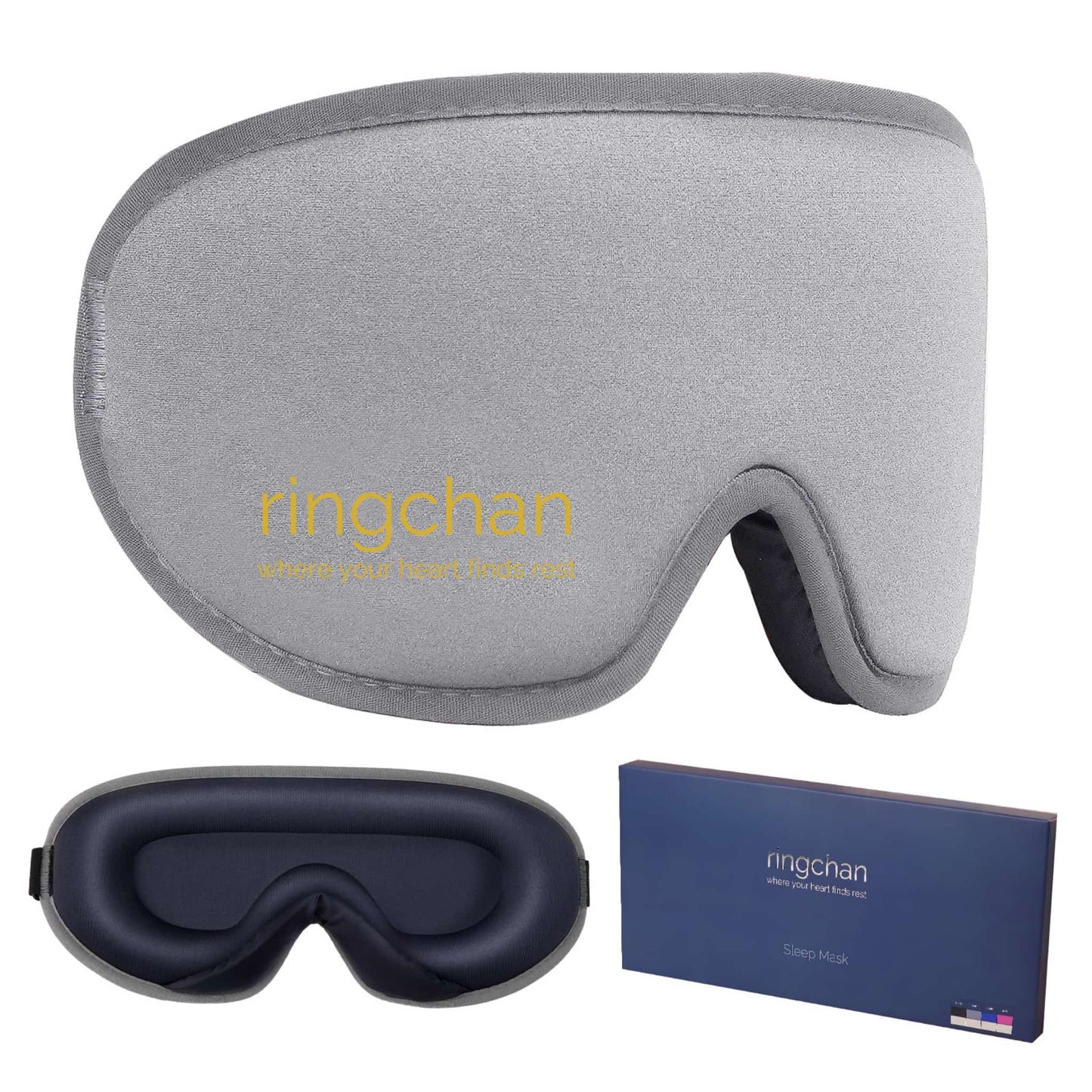 ringchan sleep mask for women men  gray night blindfold for sleeping eye cover for sleep eye masks for sleeping