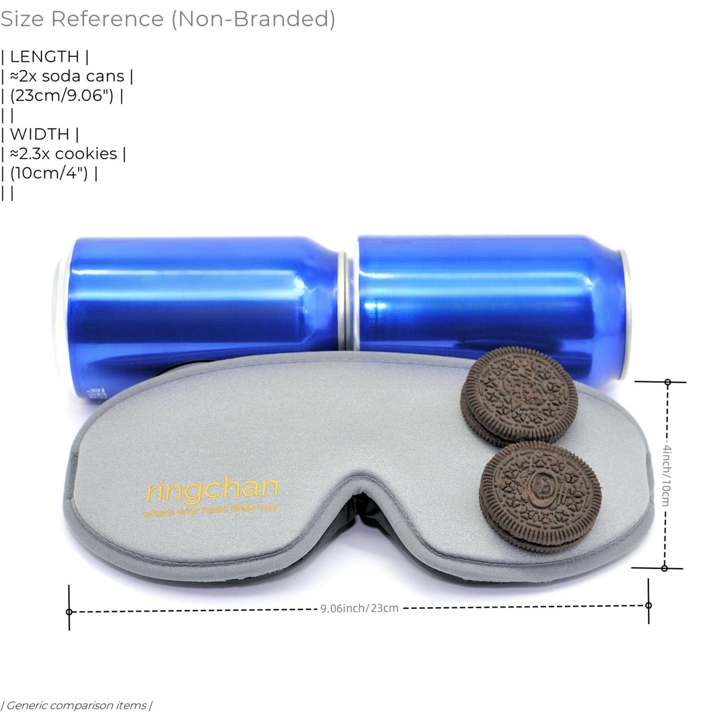 ringchan sleep mask size gray eye masks for sleep for women men blackout