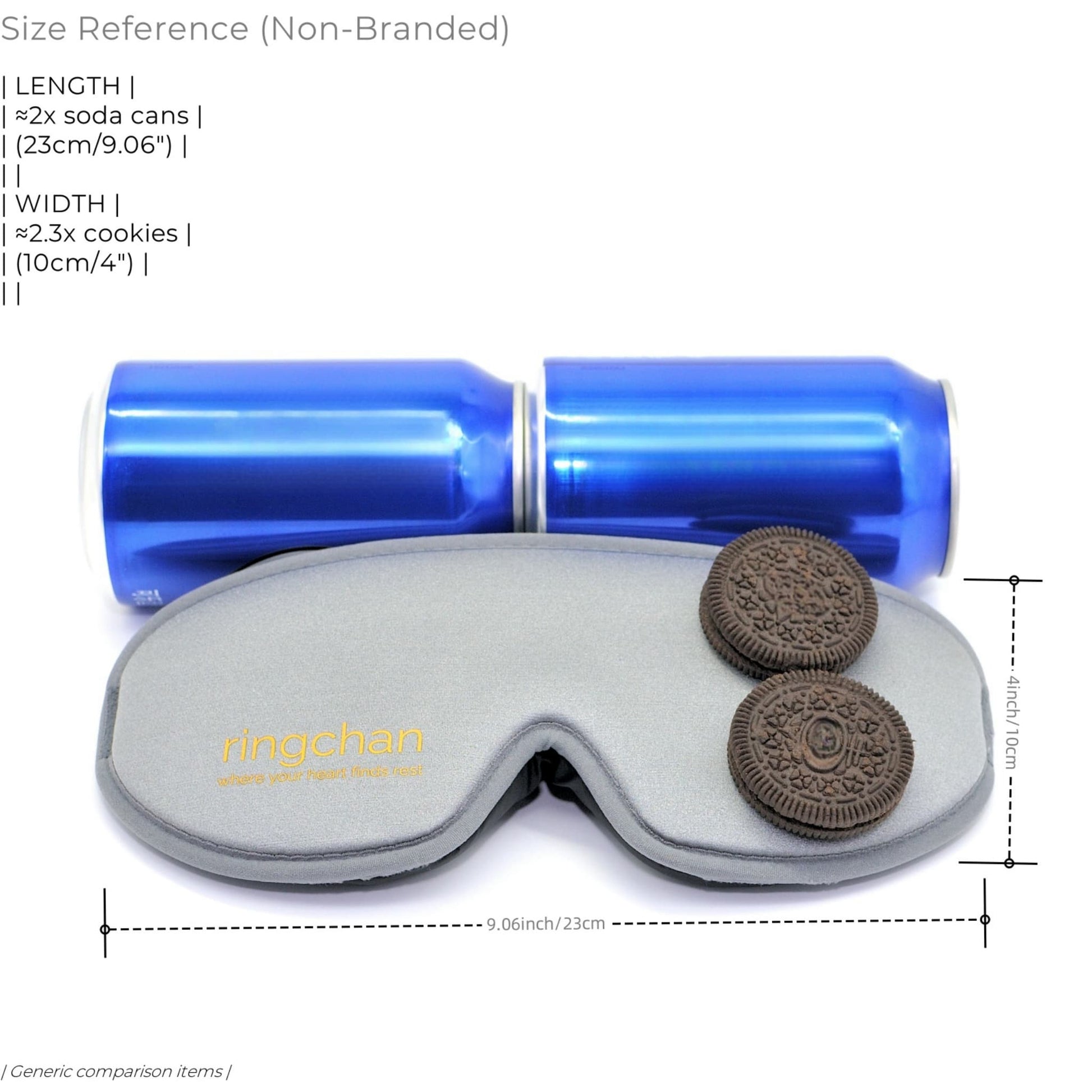 ringchan sleep mask size gray eye masks for sleep for women men blackout