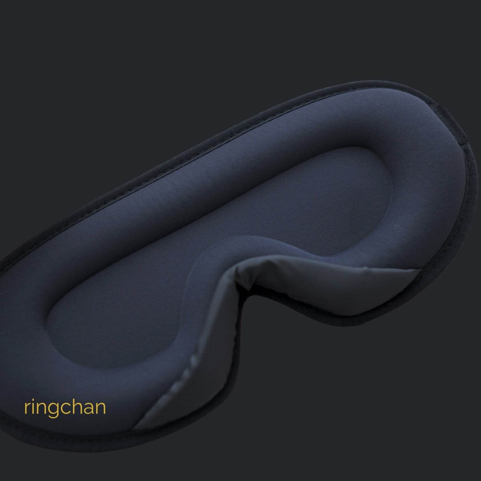 ringchan True Blackout Eye Masks for Sleeping Blocking All Light Out - Jet Black - ingriTAO
