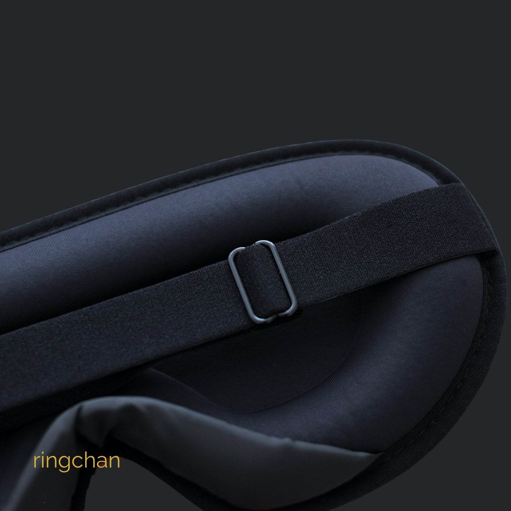 ringchan True Blackout Eye Masks for Sleeping Easily Adjustable Strap- Jet Black - ingriTAO
