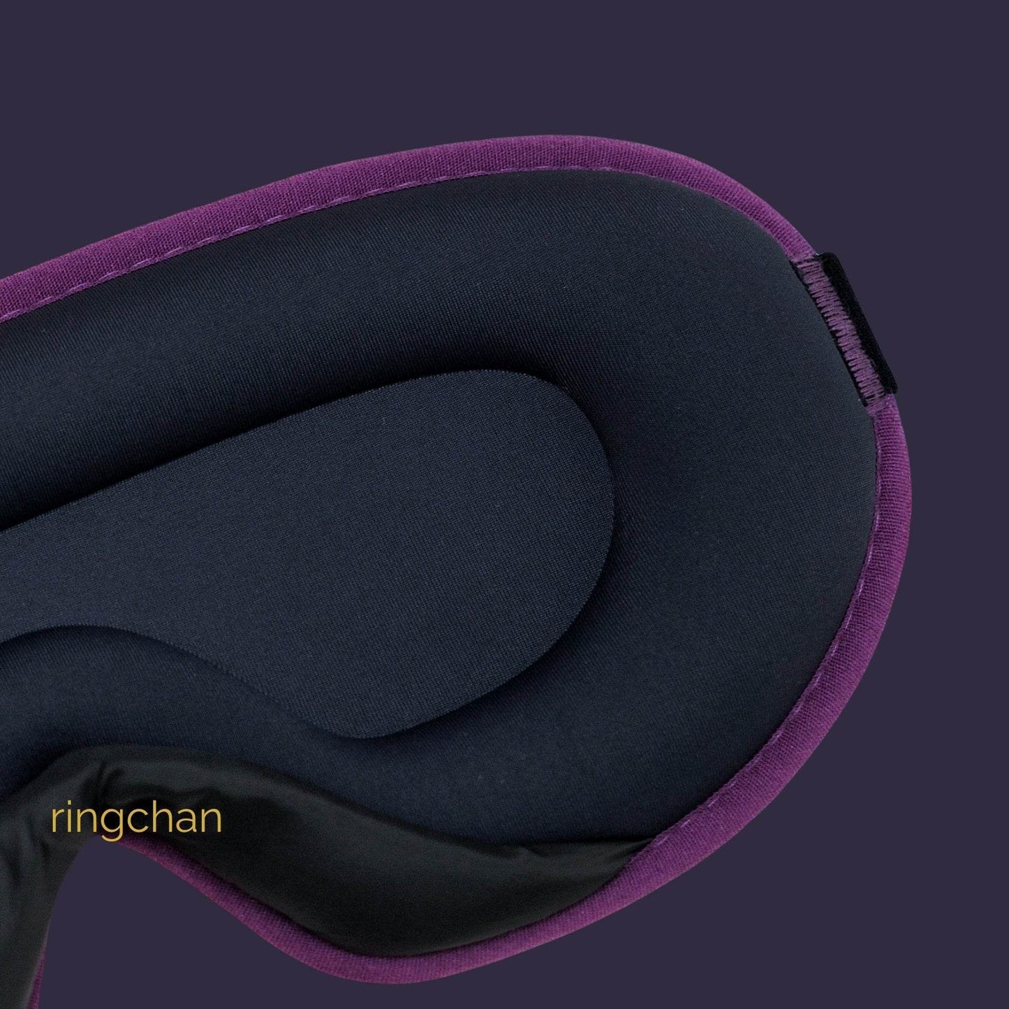 ringchan Full Blackout Sleep Mask for Meditation & Yoga  Ice Silk Fabric– Deep Lavender Purple - ingriTAO