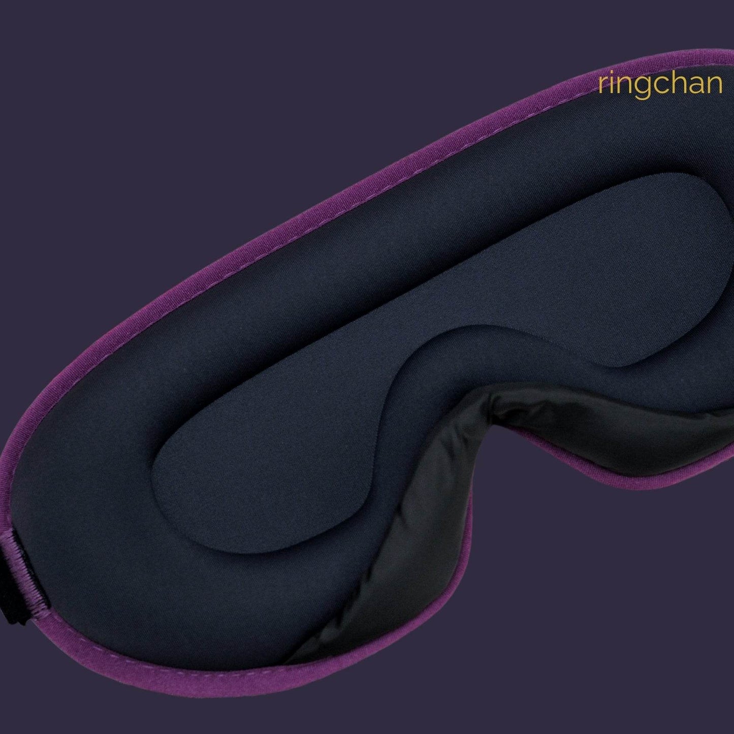 ringchan Full Blackout Sleep Mask for Meditation & Yoga 100% Block Out Lights– Deep Lavender Purple - ingriTAO