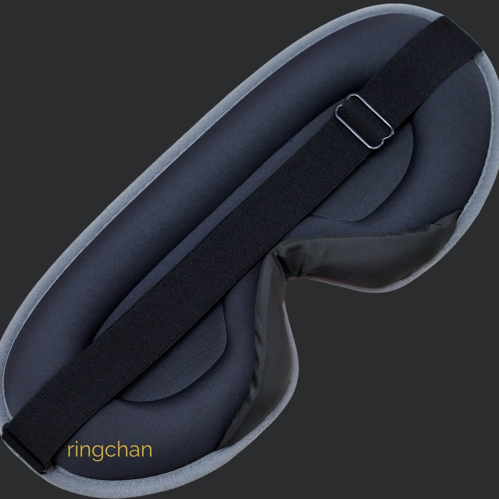 ringchan Complete Blackout 3D Sleep Mask Easily Adjustable Strap Hair Friendly– Slate Gray - ingriTAO