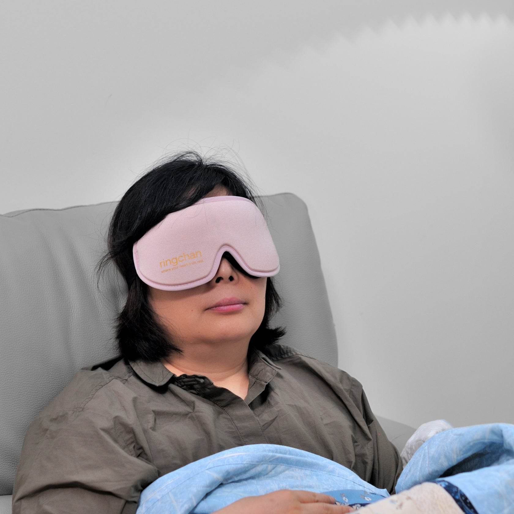 ringchan sleep masks for women travel or nap - Dusty Rose Pink - ingriTAO
