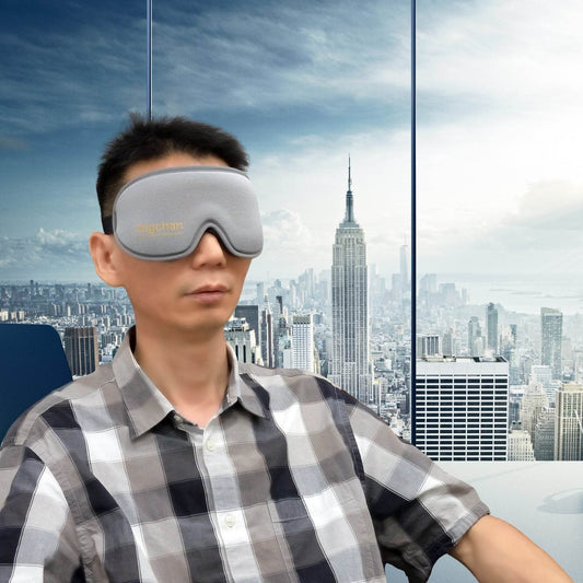 ringchan Complete Blackout 3D Sleep Mask for Men Woman Night Sleep Office Nap Meditation– Slate Gray - ingriTAO